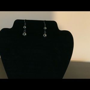 Black Pearlescent Earrings